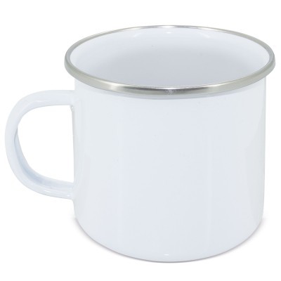 Taza Publicitaria Clásica con Borde Plateado.